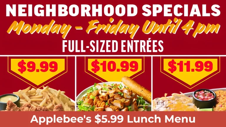 Applebee's $5.99 Lunch Menu