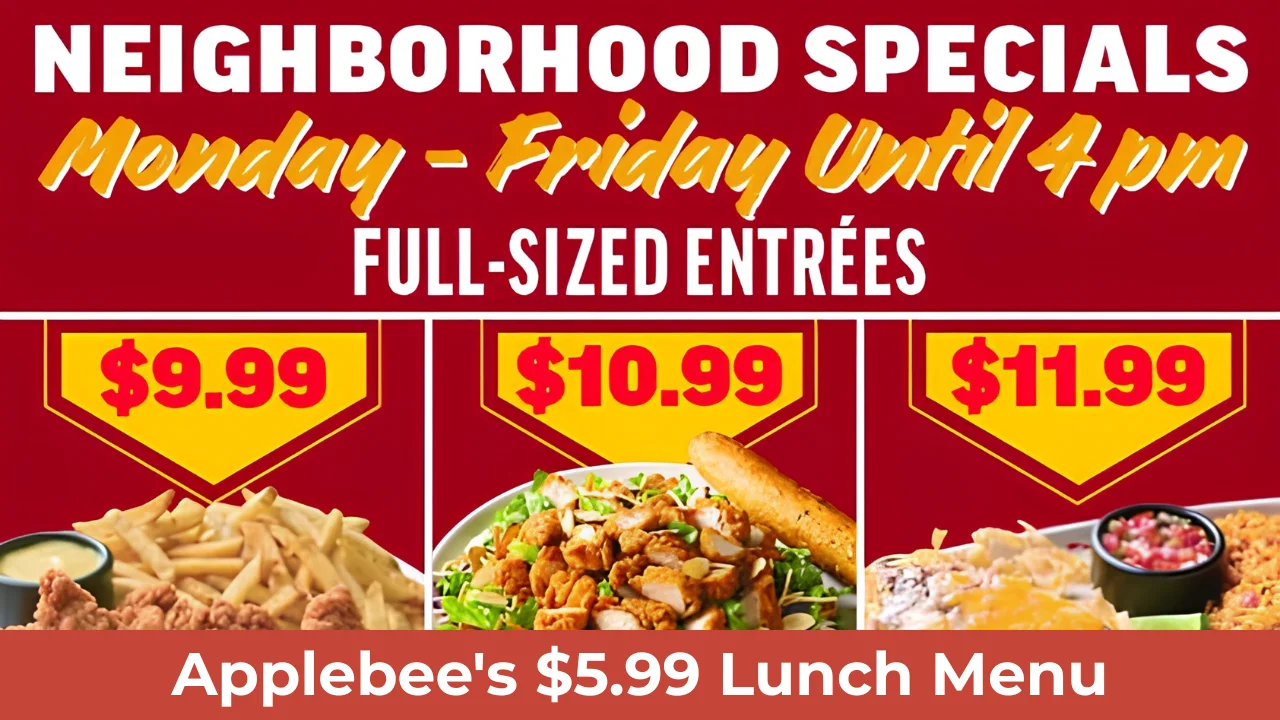 Applebee's $5.99 Lunch Menu