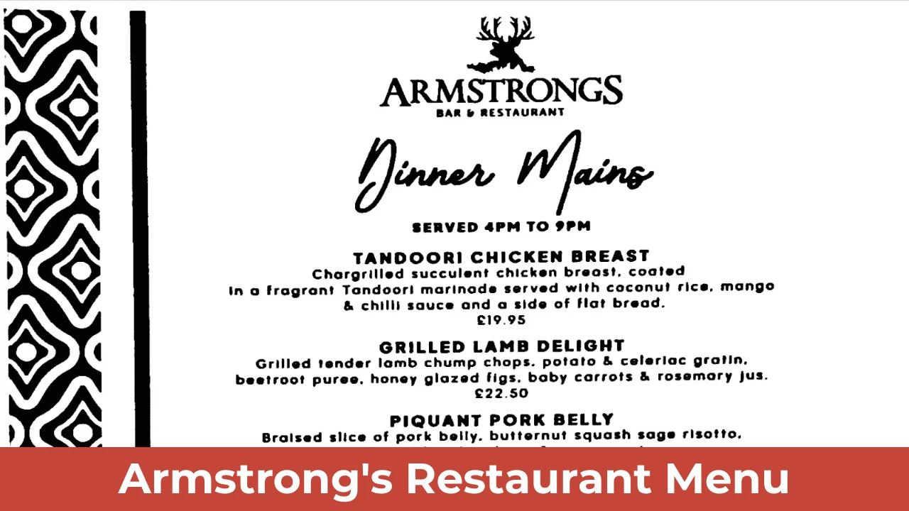 Armstrong's Restaurant Menu