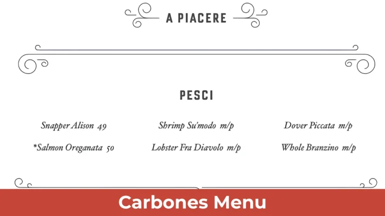 Carbones Menu