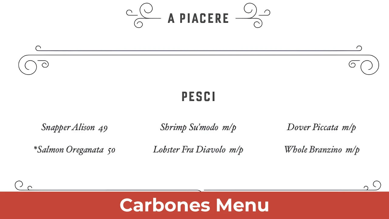 Carbones Menu