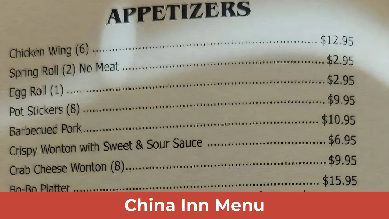 China Inn Menu