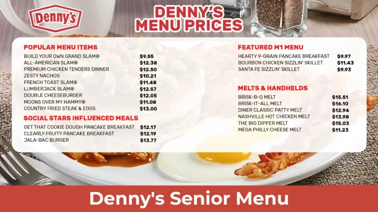 Denny's Senior Menu