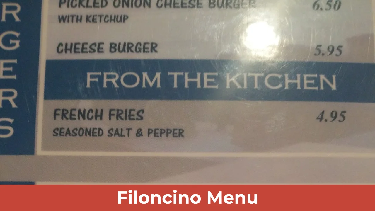 Filoncino Menu