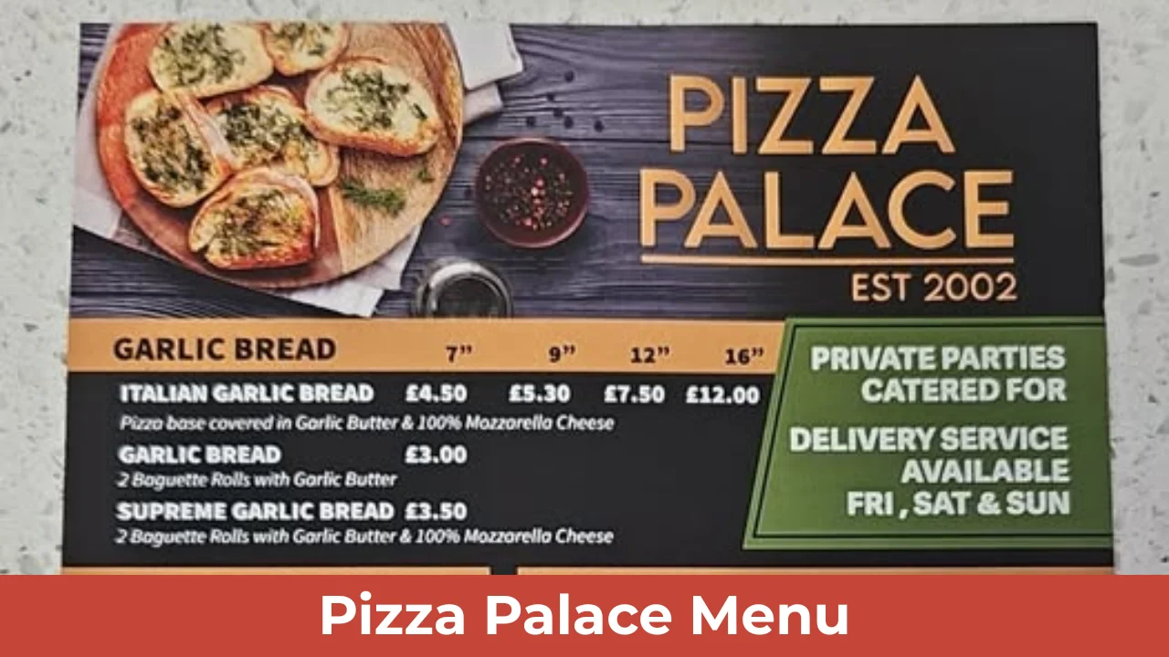 Pizza Palace Menu