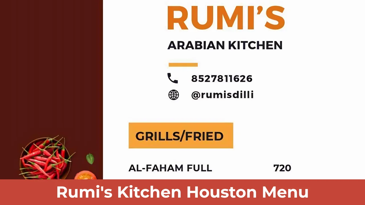 Rumi's Kitchen Houston Menu