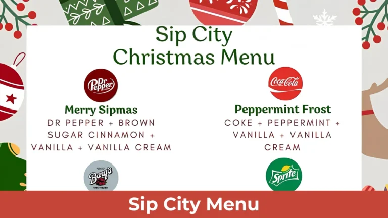 Sip City Menu