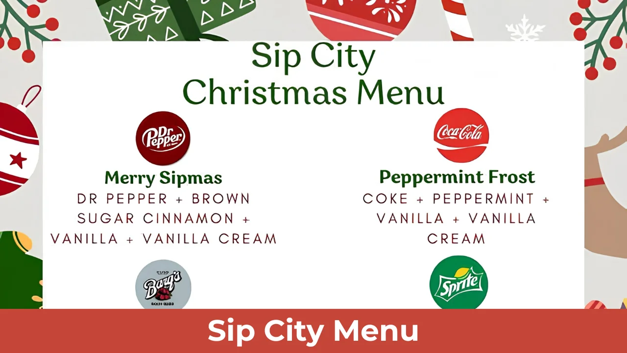 Sip City Menu