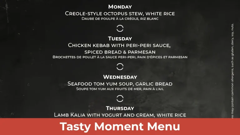 Tasty Moment Menu