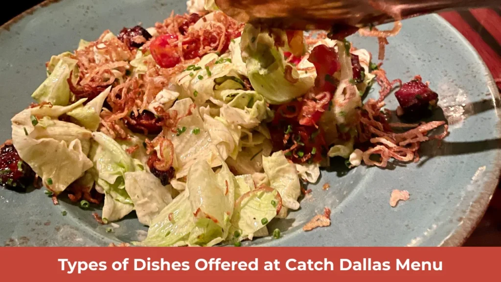 Types of Dishes Offered at Catch Dallas Menu