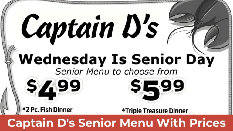 Captain D's Senior Menu With Prices