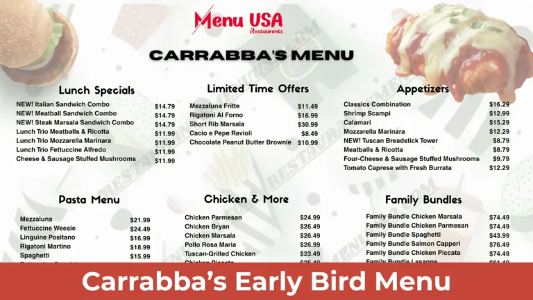 Carrabba’s Early Bird Menu