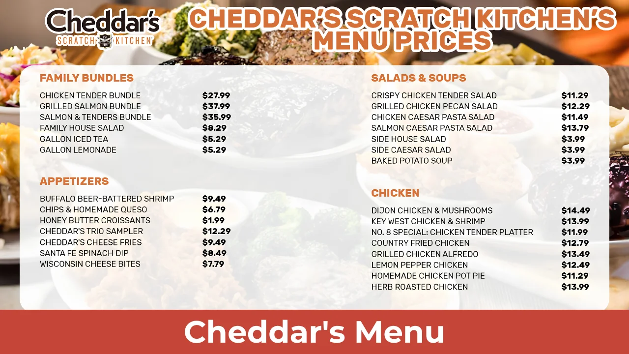 Cheddar's Menu