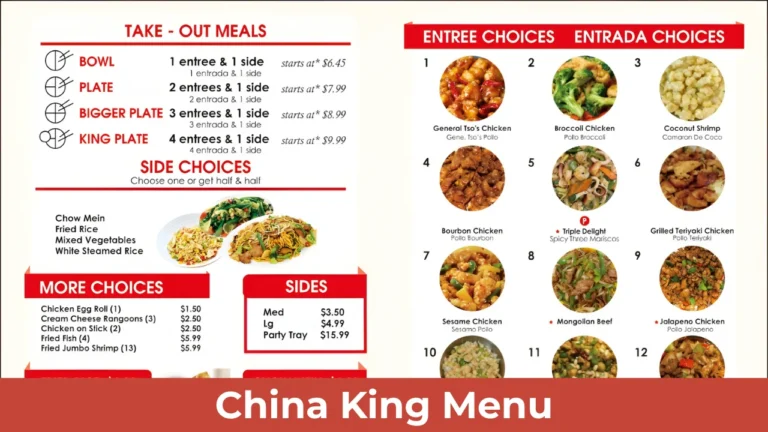 China King Menu