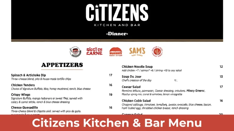 Citizens Kitchen & Bar Menu