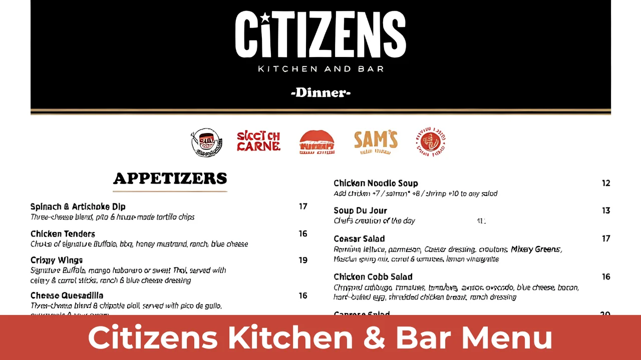 Citizens Kitchen & Bar Menu