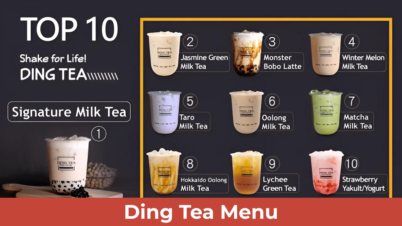 Ding Tea Menu
