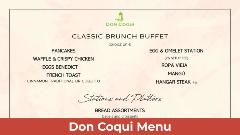 Don Coqui Menu
