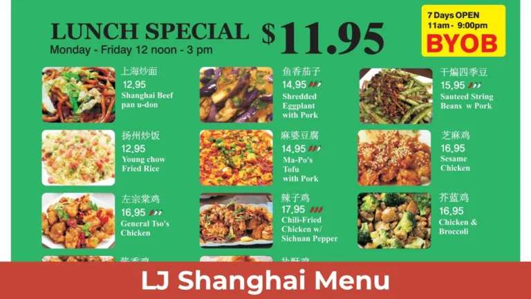 LJ Shanghai Menu