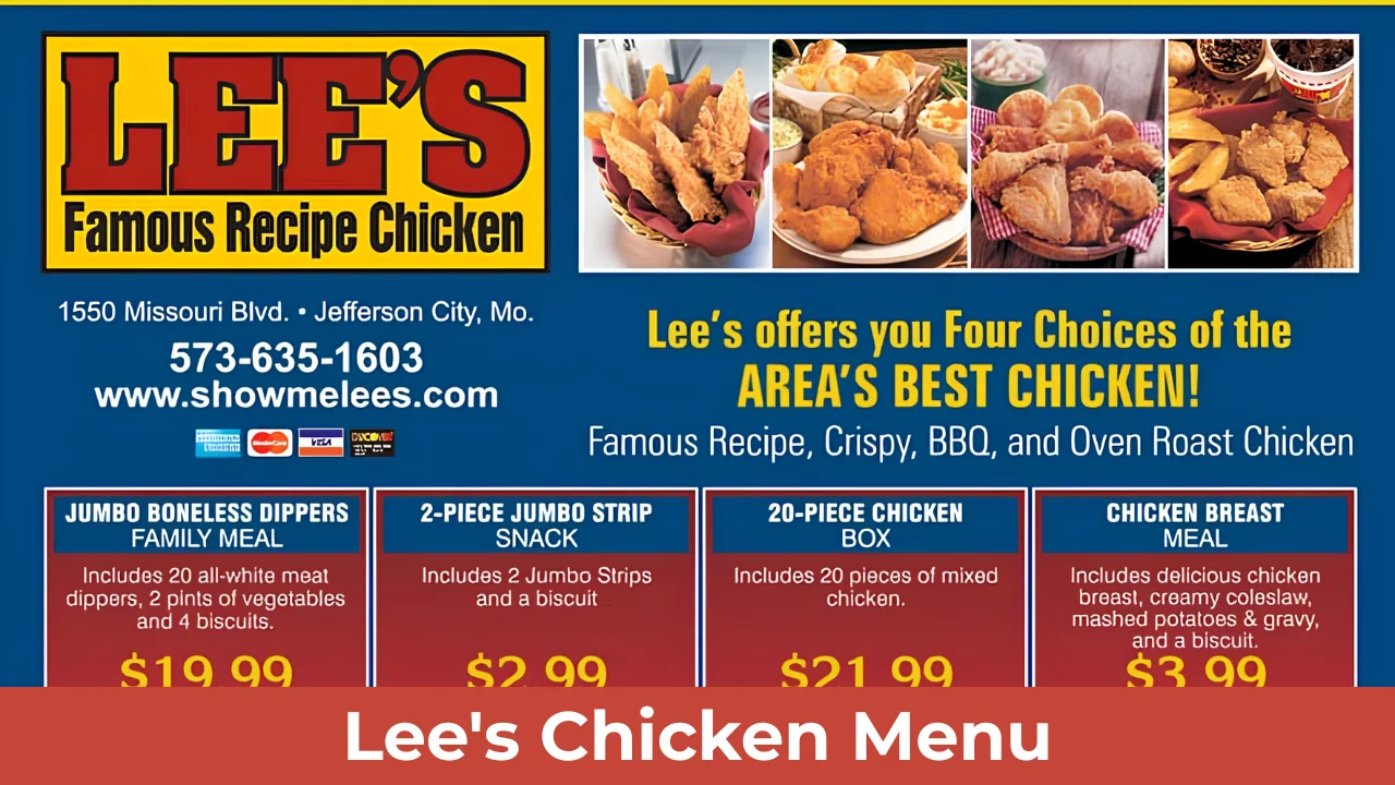 Lee's Chicken Menu