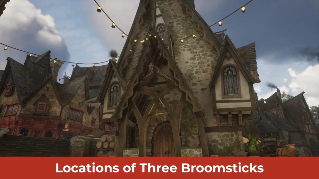 Locations of Three Broomsticks