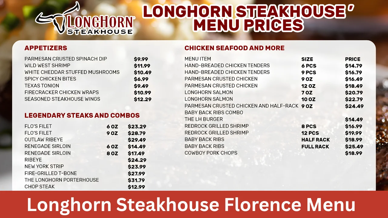 Longhorn Steakhouse Florence Menu