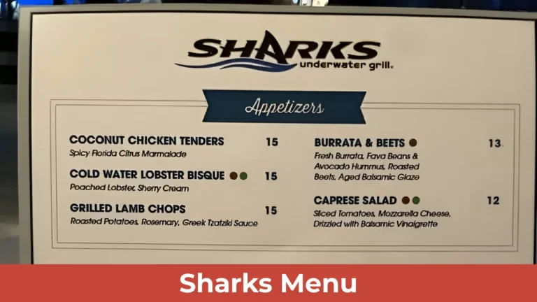 Sharks Menu