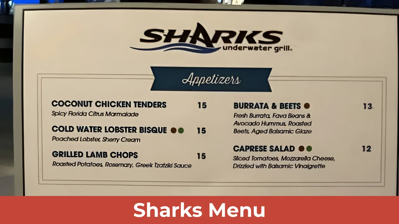 Sharks Menu