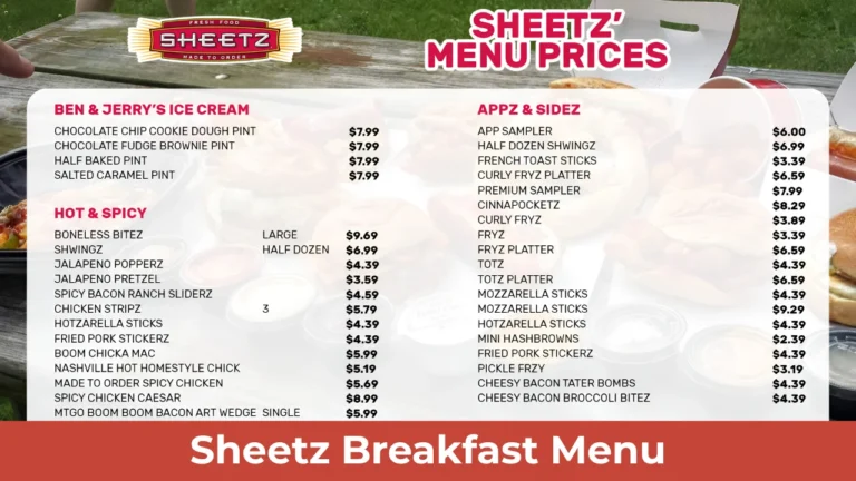 Sheetz Breakfast Menu