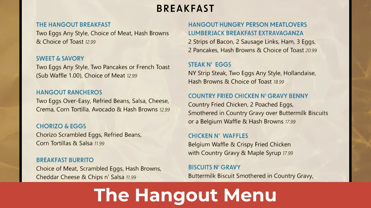 The Hangout Menu