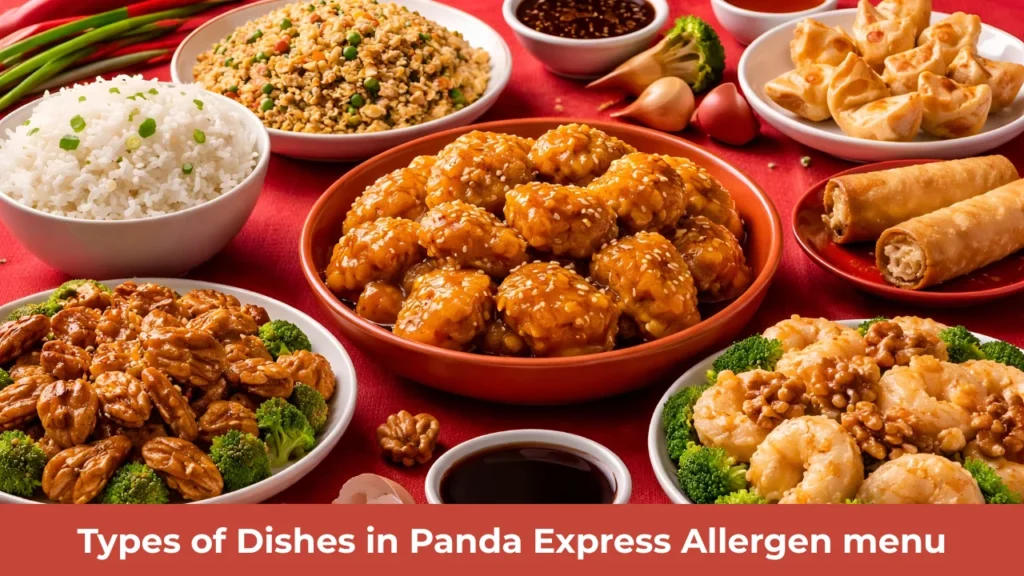 Types of Dishes in Panda Express Allergen menu