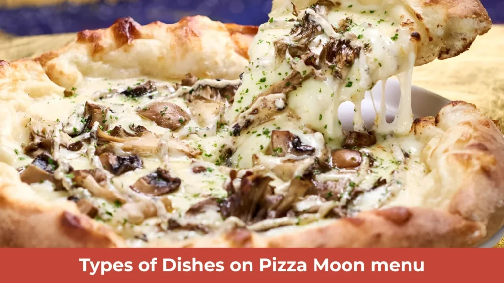 Types of Dishes on Pizza Moon menu
