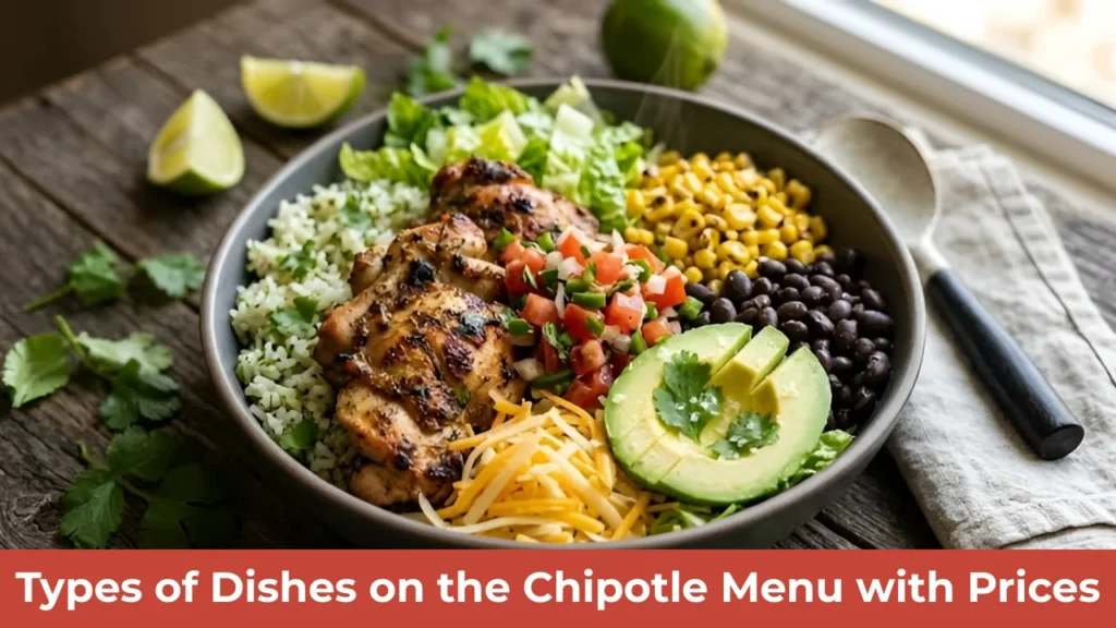 Types of Dishes on the Chipotle Menu with Prices
