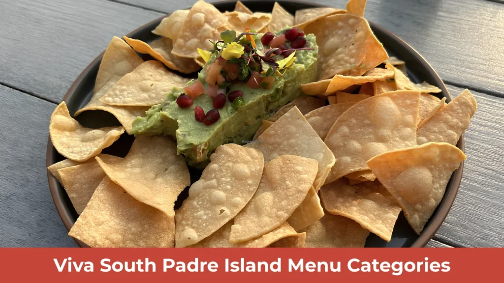 Viva South Padre Island Menu Categories