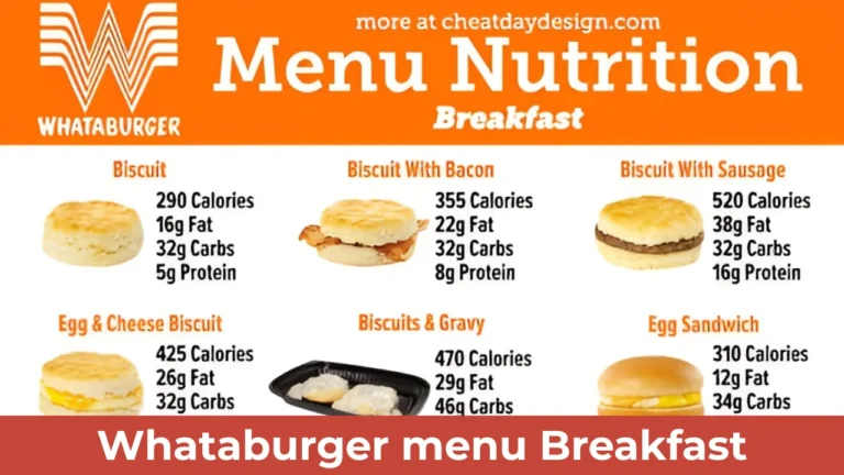 Whataburger menu Breakfast