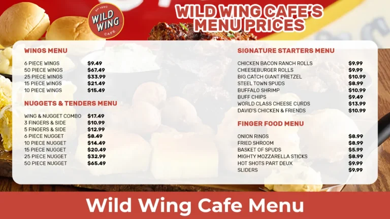 Wild Wing Cafe Menu